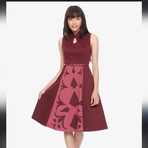 Star Wars Burgundy and Pink Midi Dress